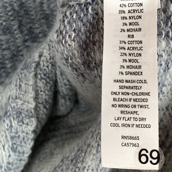 Chelsea28 Cross Front Sweater Gray Wrap Small Wool - Picture 7 of 8